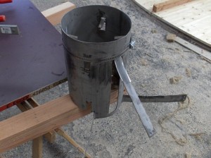 cylindre inox pour passage tuyau de fumée