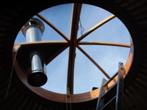 système d'évacuation des fumées par dôme plexi