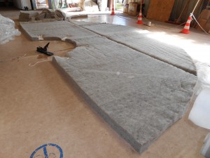 fabrication de l’isolation du toit d'une yourte