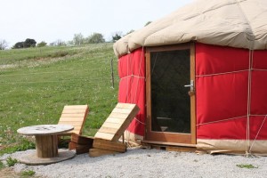 Porte double vitrage