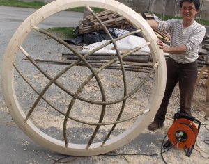 fabrication d'une couronne de yourte